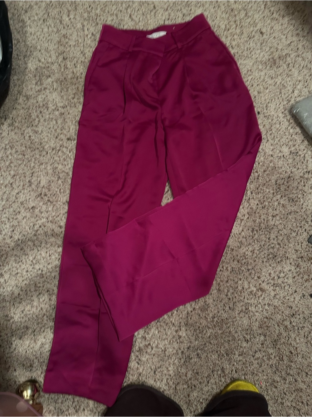 LOFT The Peyton trouser pink satin pants new 2S petite